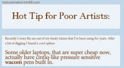 marcanimation:  Hot tip for poor artists: cheapo cintiq alternatives 