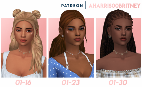 These hairs are now available on my Patreon for Tier 1 and Tier 2 pledges. The third hair will be ad