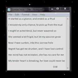 immersings:  My brother uses his poems as