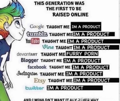 the internet taught me im a product