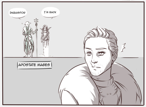 falsesecuritysketches:Cullen might be an ex-templar, but the amount of apostate mages in the inquisi