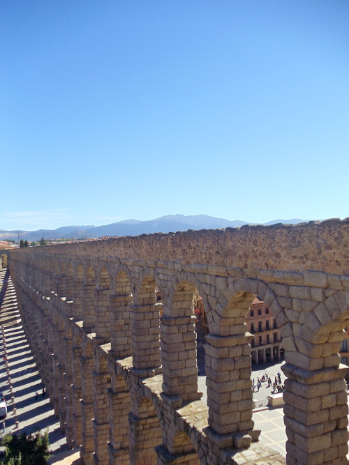 Roman Aqueduct, Segovia, Spain.