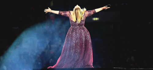 Adele performs on stage at the Wembley Stadium in London on June 28, 2017