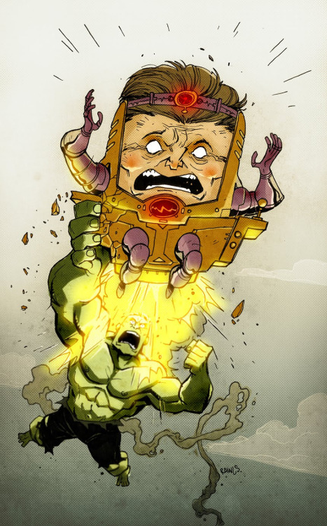 timetravelandrocketpoweredapes:  Hulk smash everybody! by Darren Rawlings Artist website /