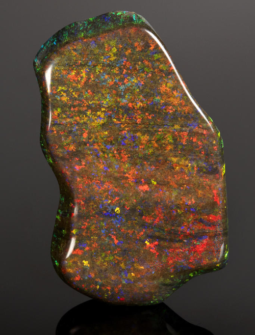 Matrix Opal with Extensive Red Fire - Andamooka, South AustraliaLike most matrix opal material from 