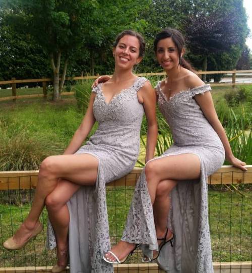 Bridesmaids fun and giggles ...#bridesmaids #dress #lace #heels #girls #friends #smile #happyday #we