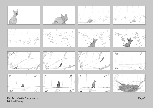 I recently recovered the initial storyboards for Red Earth that I thought I lost and was very sad ab