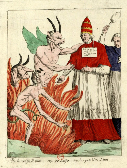 &lsquo;Pius VI denied by St. Peter received by Lucifer in the Kingdom of Demons&rsquo;, 1791Source: 