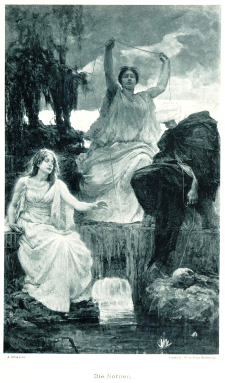 Alois Delug (1859-1930), &lsquo;The Norns&rsquo;, &ldquo;Die Kunst unserer Zeit&rdquo;, Vol. 7, 1896