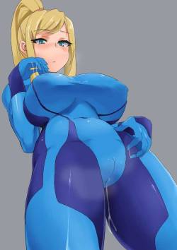 hentaicentralofficial:Samus getting a little bit sticky inside of her suit. 😋 
