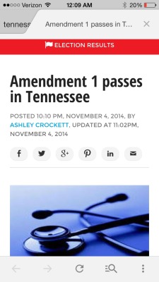 wolfishwire:  rheannamoon:  mizzjade:  Today I am ashamed to be a Tennessean.  Same.  Get me out of this state. 