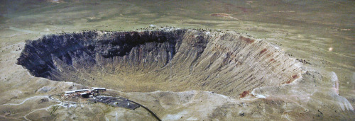 Barringer CraterAlso known as meteor crater, this hole in the ground is found in the desert of north