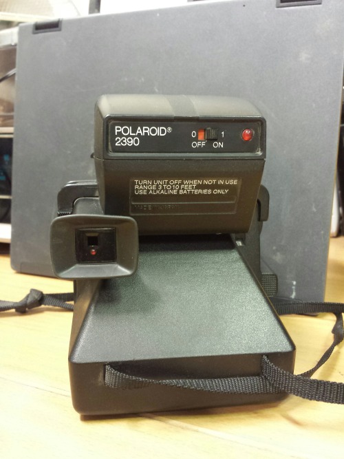 Polaroid Polasonic Autofocus 5000 Land Camera, 1978 with Polaroid 2390 Polatronic 5 Flash, 1978