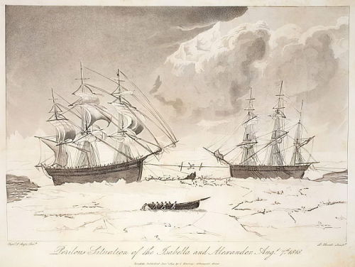 ltwilliammowett: Perilous situation of the Isabella and Alexander, 7th August 1818 in the arctic, il