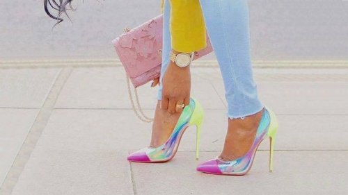 multicolor heels