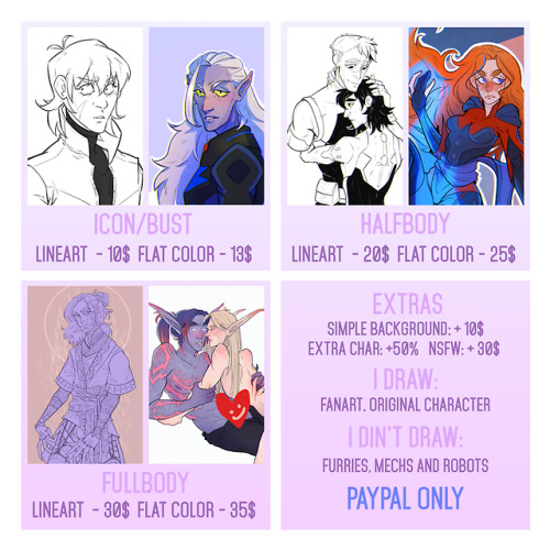 COMMISSIONS OPENI need a new digital tablet to create more content, which costs about 650$. You can 