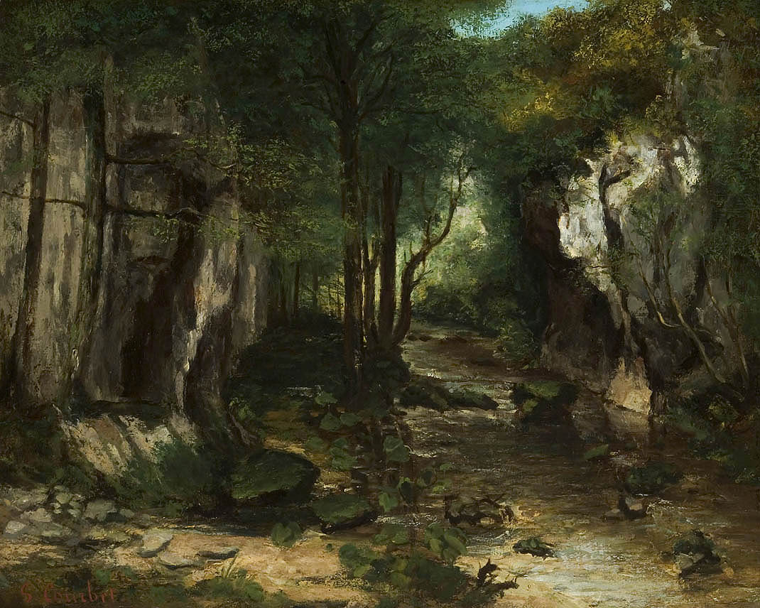 Gustave Courbet (Ornans, 1819 - La Tour-de-Peilz 1877); Le ruisseau du Puits Noir