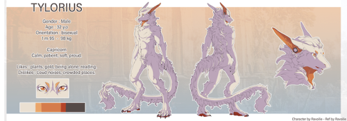 -Personnal ref sheet- TyloriusRef sheet for my old character Tylorius. I&rsquo;ll do it for each of 