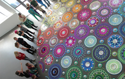 odditiesoflife: Incredible Kaleidoscopic 3D Floor Art Dutch artist Suzan Drummen creates sparkling, 