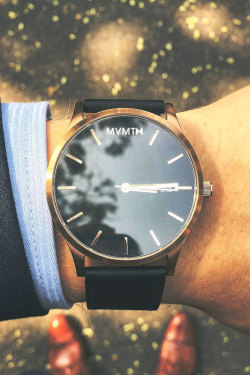 thelavishsociety:  Join the MVMT | Buy Here | SourceThe Classic Rose Gold/Black Leather MVMT watch.Use the code “thelavishsociety” to get 10% off on your order.