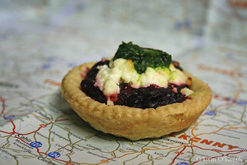 Beet &amp; Chevre Tartlet 2 by FreckledPast on Flickr.