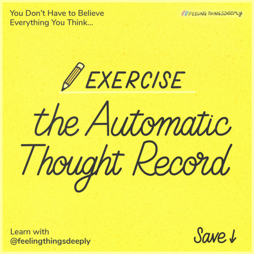 20. The Automatic Thought Record (Exercise)