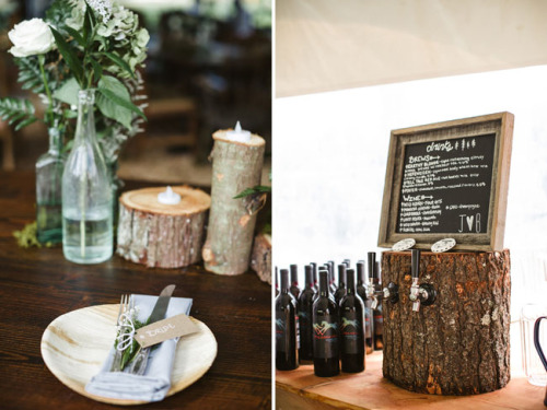 From Green Wedding Shoes, this wilderness wedding on The Brown Family Homestead in Washington is jus