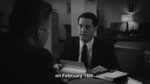 inthedarktrees:It’s 10:10 am on February 16th.Kyle MacLachlan | Twin Peaks: The Return