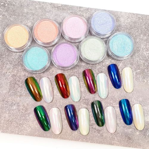 New Aurora Moonlight Chrome Powder is here! Create beautiful aurora chrome effects on clear or color