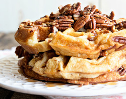 lustingfood:  MAPLE PECAN WAFFLES RECIPE