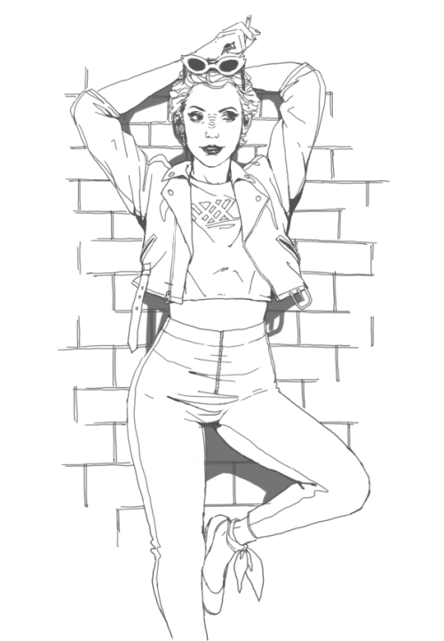 strbrryseason: my lineart submission to trekcollab / psd download greaser kira! sorry the resolution