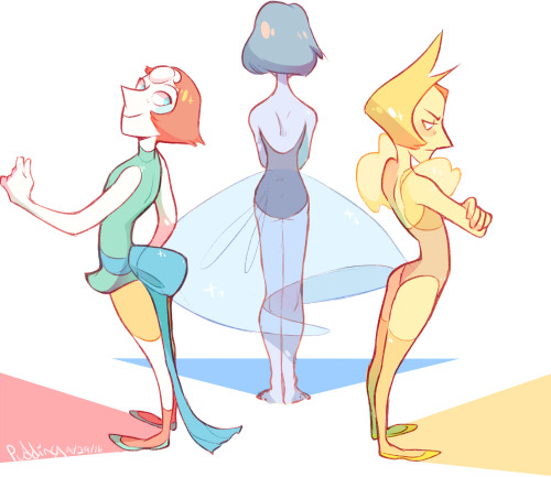 puddingdrop:  warmups with my favorite pearl lovelies  