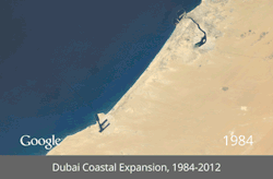 ab0utterms:  hafid505:  Google has offered snapshots of satellite images taken over the past thirty years shows change places on Earth features such as Dubai and forests of Brazil, Saudi Arabia and the Las Vegas during those years.  ez 