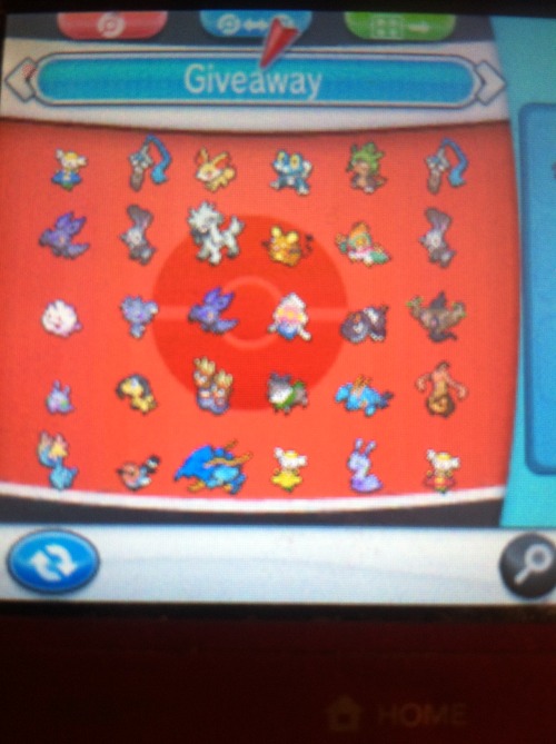mikalelikesumbreons:  Alright guys, GIVEAWAY TIME! I’m giving away 30 shiny KALOS pokemon. There will be 5 winners of 6 pokemon each. In order to do this giveaway to can only like and reblog ONCE. You do not have to be following me, but if you do there