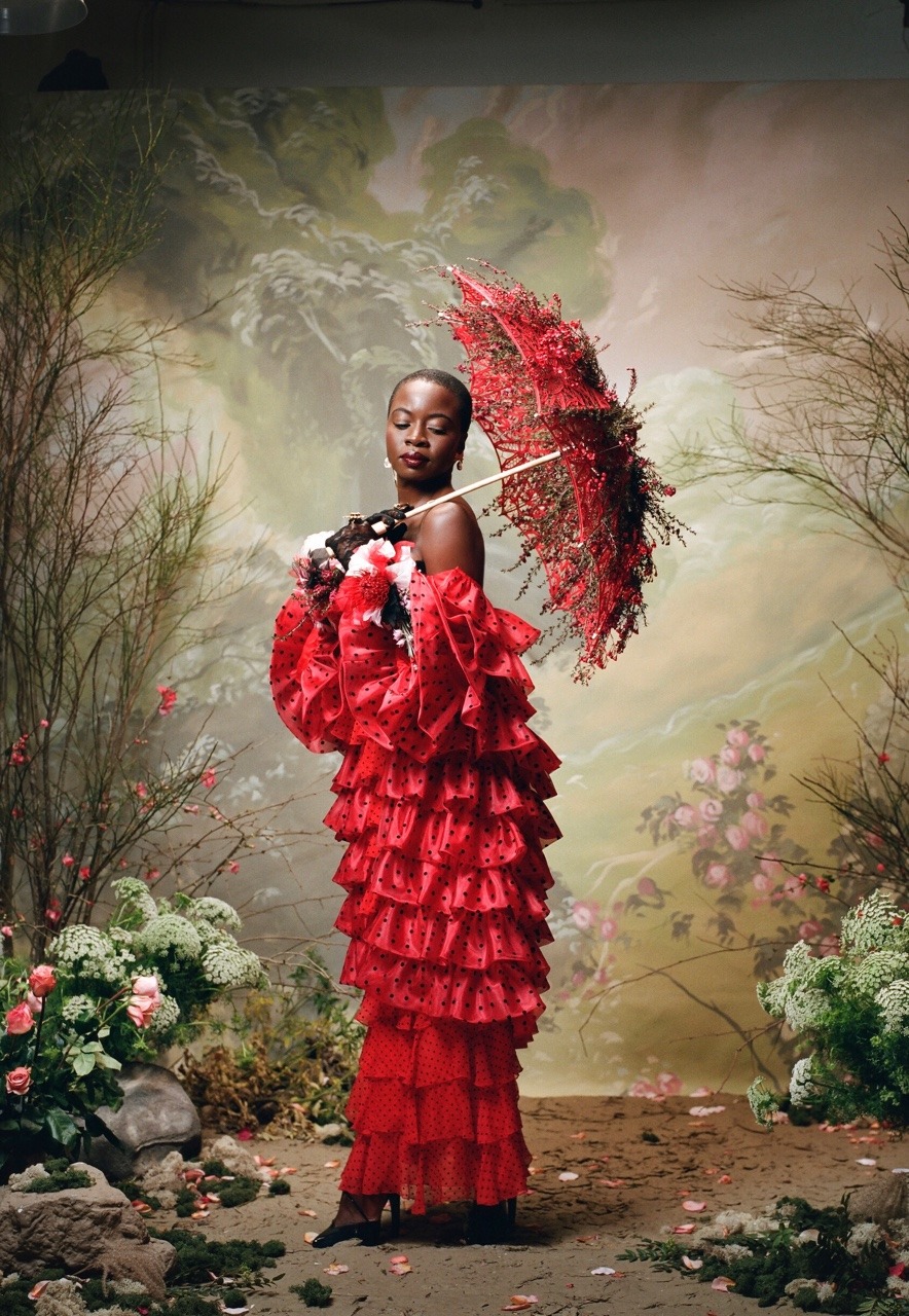 rodarte:Danai Gurira in Rodarte FW18.