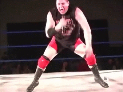 Kevin Owens’ bulge bouncing around in that singlet! (X)