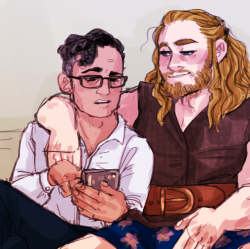 mxgicdave: i said i would draw them in these outfits…..iconic date night looks tbh