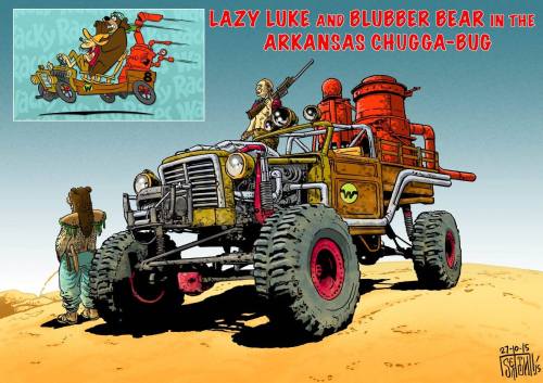 aircrag5: Wacky Races redesigned Fury Road style by Mark Sexton