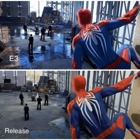 Gamers Think Spider-Man Looks Worse Because A Puddle Has Moved