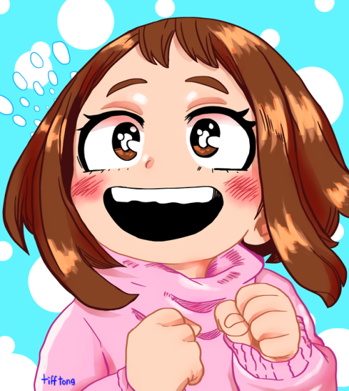 A small manga colouring/edit of Ochako Uraraka, from the latest chapter of BNHA!Just a small practic