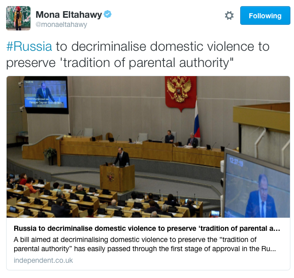 thisiseverydayracism: micdotcom:  Russian lawmakers vote to decriminalize domestic