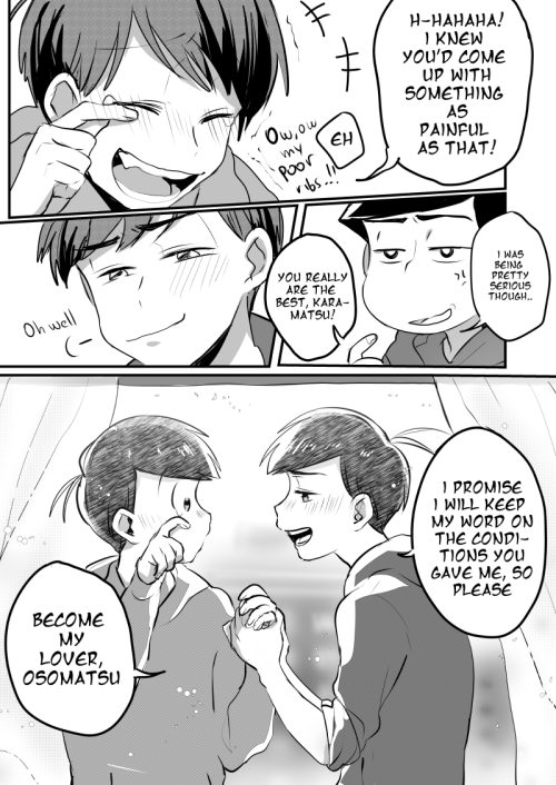 daematsu:    “A promise of three.” Part 2.a  ※ Read from Right to Left ※   I might not be able to upload for a while due to workload, but I thought you’d welcome a few pages instead of nothing!Part 1