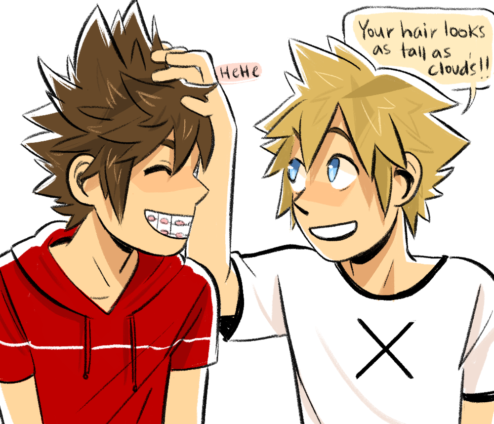 liverpepper:  Roxas: I don’t think I have enough hair for Sora’s spikes, but