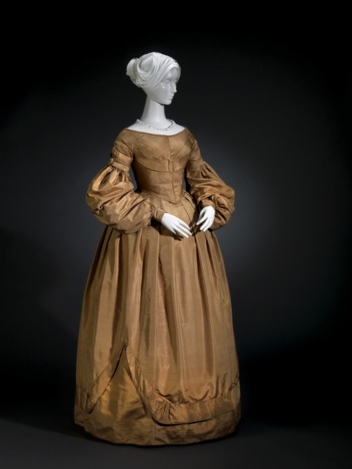 historicaldress: Wedding Dress and Pelerine Date: 1839 Place: United States Medium: Silk   