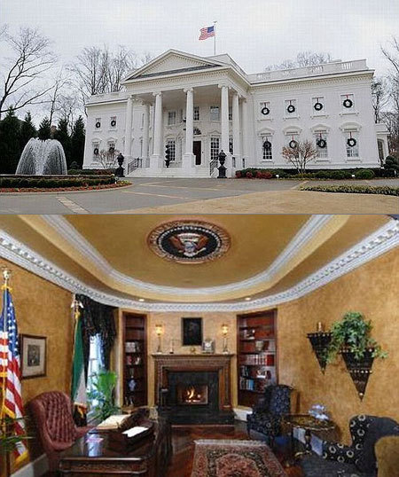 ultrafacts:    Fred Milani, a property developer, built an amazing White House replica