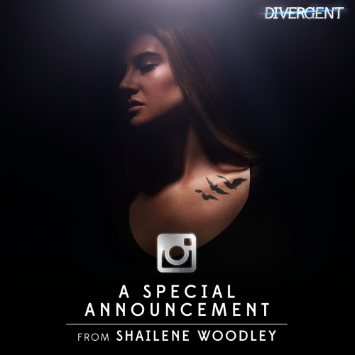Shailene Woodley has a surprise message for you, and a question! ARE YOU EXCITED YET? #3MoreDays Instagram.com/Divergent