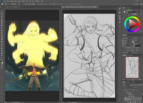 angelasasserart: I’m hopping on the stream soon to work on a sketch of an Exalted RPG character for 