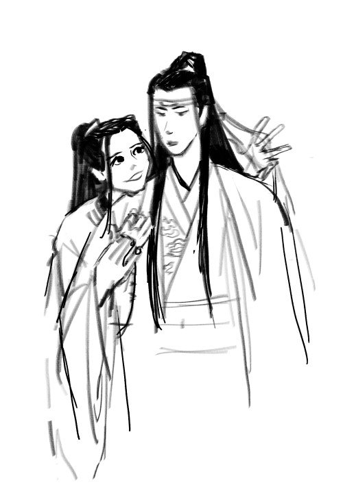 elvendork:here is most of my art for MDZS/CQL/the untamed so far! I couldnt fit everything yet but: 