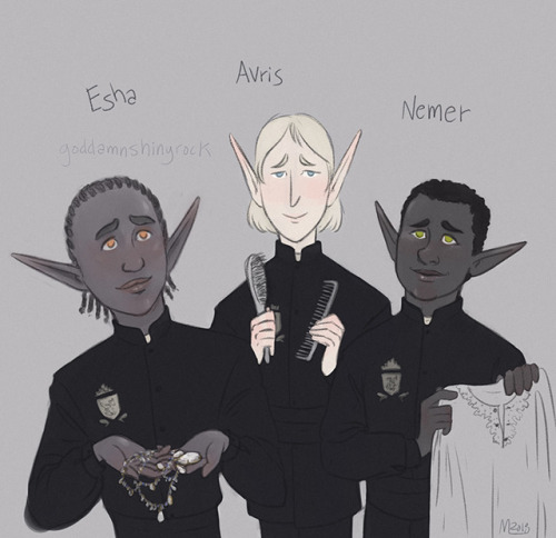 The gentlemen of the chamber, since I haven’t seen much art of them yet.