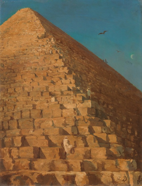 The Great Pyramid, Giza by Adrien Dauzats (French, 1804–1868)